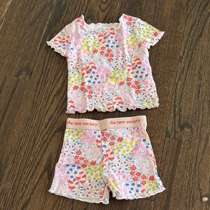 The New Society Kids Floral Pajama Set - Multicolor